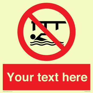 Custom Do not swim in the vicinity of piers